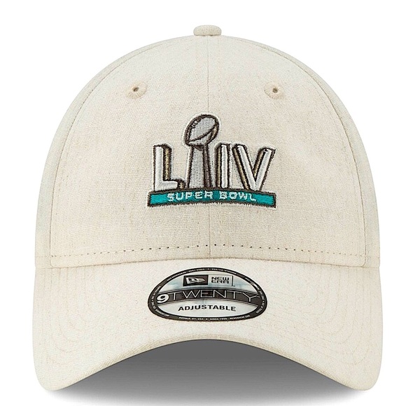 Super Bowl LIIV Miami 2020 Cap Hat Adjustable Adult Cotton Khaki Neutral NWT - Picture 2 of 16